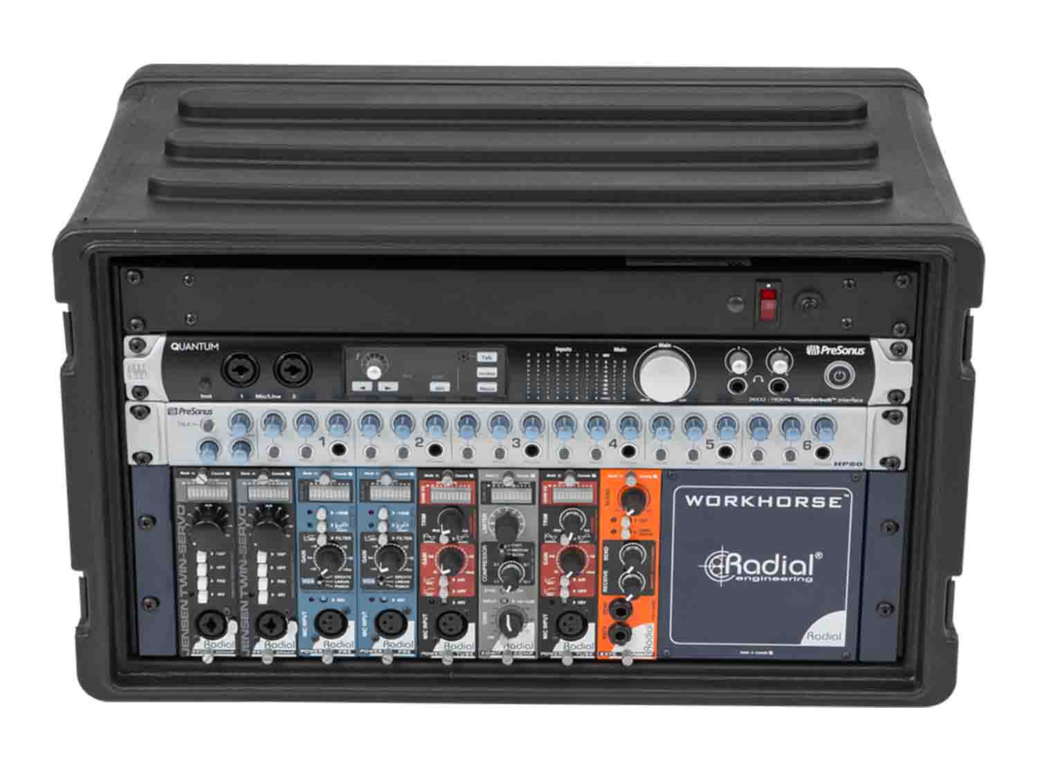 SKB Cases 1SKB-R6S Roto Molded Shallow 6U Rack Case - Hollywood DJ