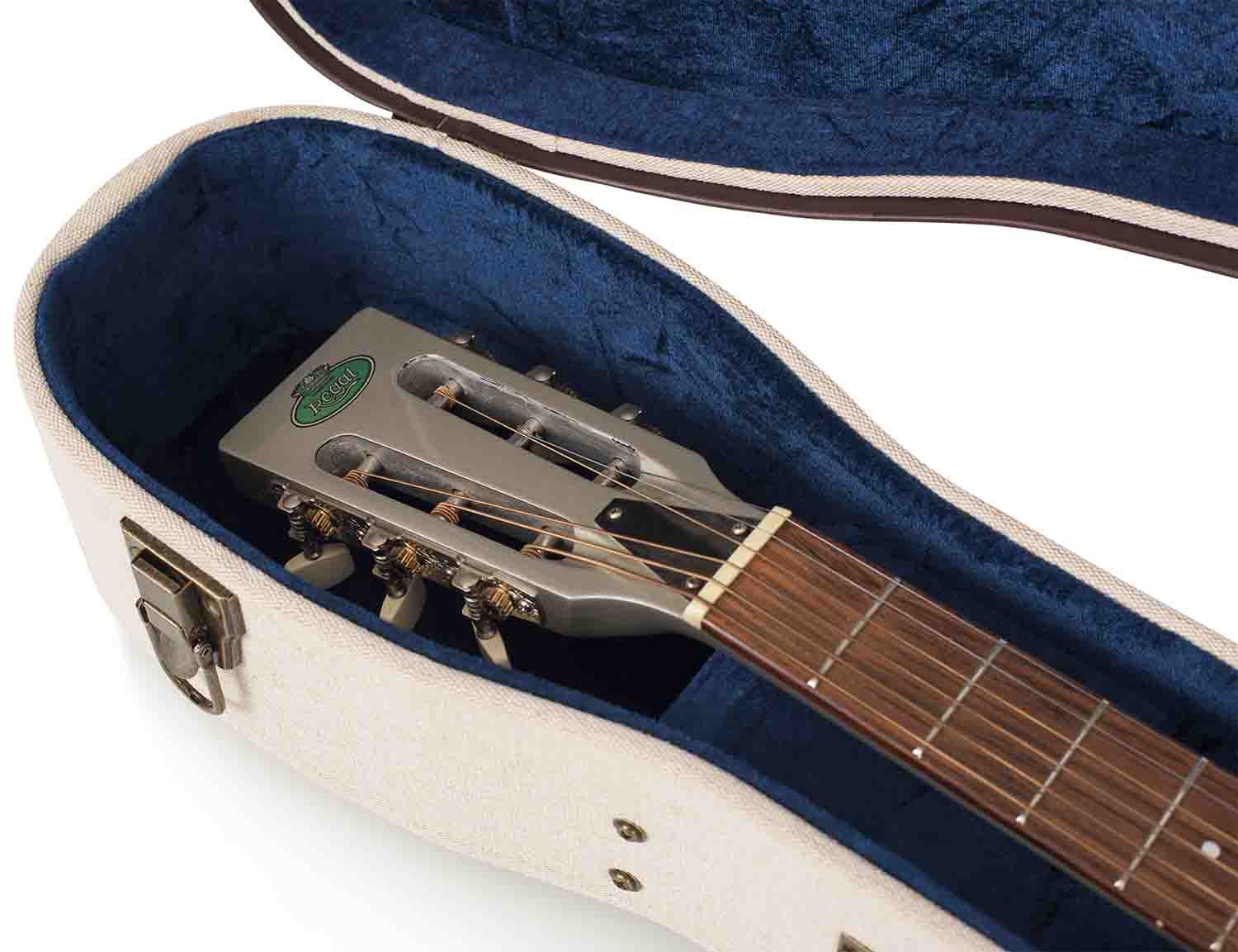 Gator Cases GW-JM RESO, Deluxe Wood Case for Resonator Guitars - Journeyman Burlap Exterior - Hollywood DJ