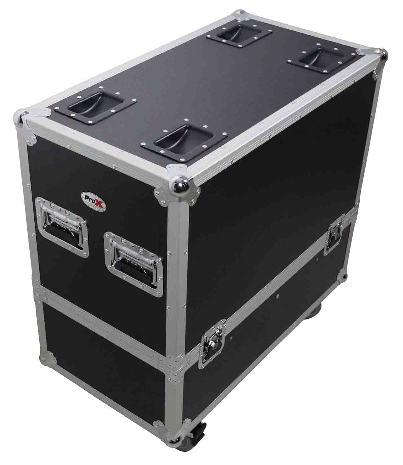 ProX X-RCF-NX32A ATA Flight Hard Case for Two RCF NX 32-A Speakers with Wheels - Hollywood DJ