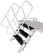 ProX XSQ-ST3 StageQ Heavy Duty Foldable 3 Step Unit with Rail - 18-28 Inch - Hollywood DJ