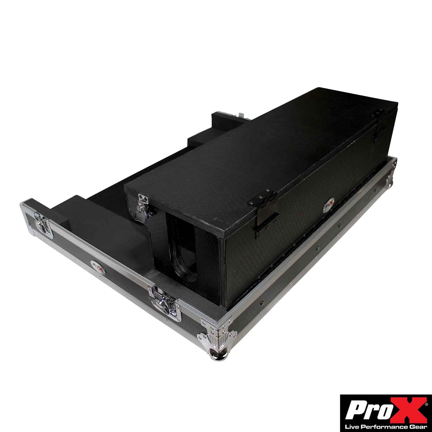 ProX XS-AHGLD80DHW DJ Road Case For Allen and Heath GLD-80 Mixing Board With Doghouse and Wheels - Hollywood DJ