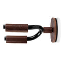 Levy's Leathers LVY-FGHNGR-BKBN Black Forged Guitar Hanger with Brown Leather - Hollywood DJ