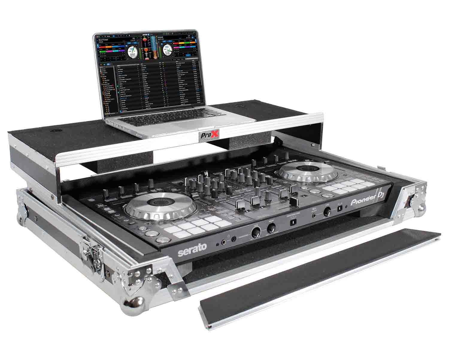 ProX XS-UXLTMK2 DJ Flight Road Case for Medium Size DJ Controllers with Sliding Laptop Shelf - Hollywood DJ