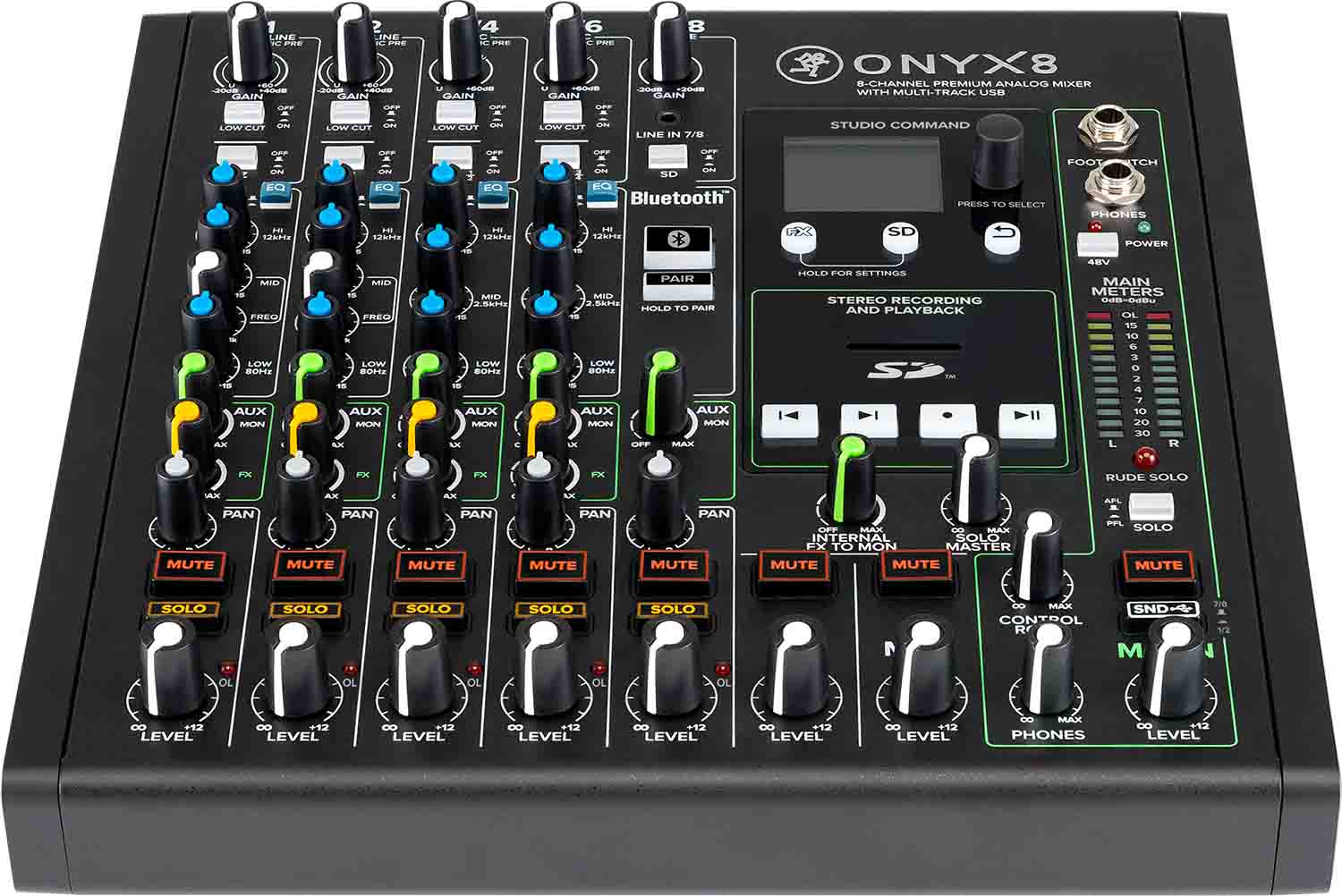 Podcast MV7-K Pro Bundle with Mackie Onyx8 USB Recording Mixer and Sierra Desktop Boom Stand - Hollywood DJ