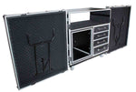 ProX XS-12U4DTWCO Dual-Table Case and Mixing Console Workstation with Casters - Hollywood DJ