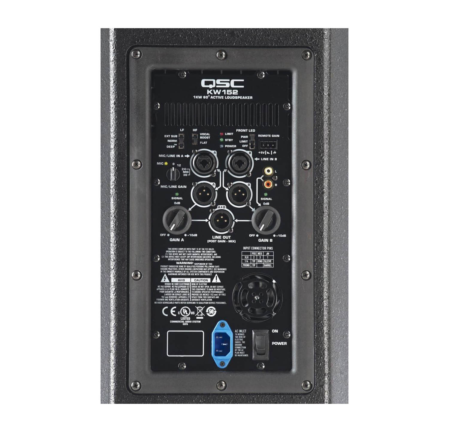 QSC KW152 1000 Watts 15-Inch 2-Way Powered Loudspeaker - Hollywood DJ