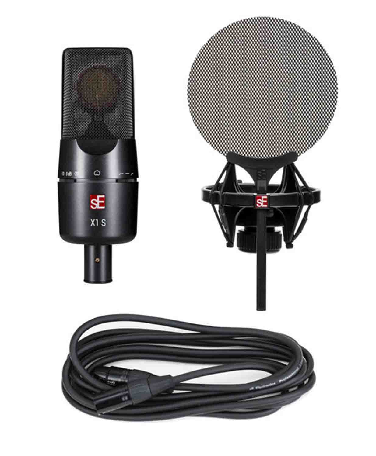sE Electronics X1 S Vocal Pack Microphone with Shockmount and Cable - Hollywood DJ