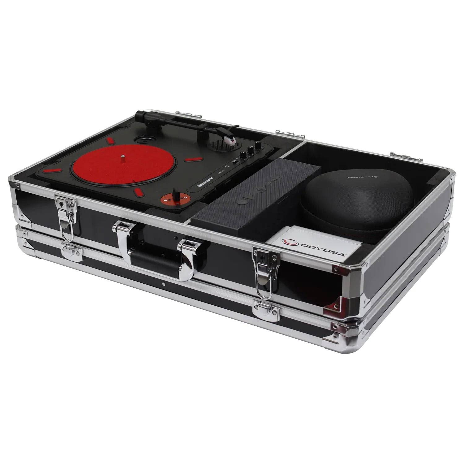 Odyssey KPT01SCBLK, KROM Series Black Numark PT01 Portablist Case With Side Compartment - Hollywood DJ