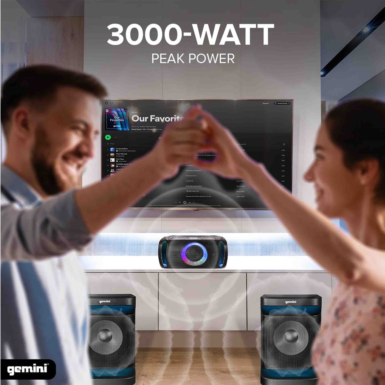 Gemini Sound GSYS-4800, 3000 Watts Home Stereo System LED Speakers - Hollywood DJ