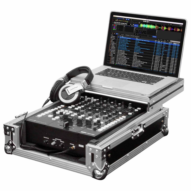 Odyssey FZGS12RANE64, Rane Sixty-Four 12″ Mixer Flight Case with Glide Platform - Hollywood DJ