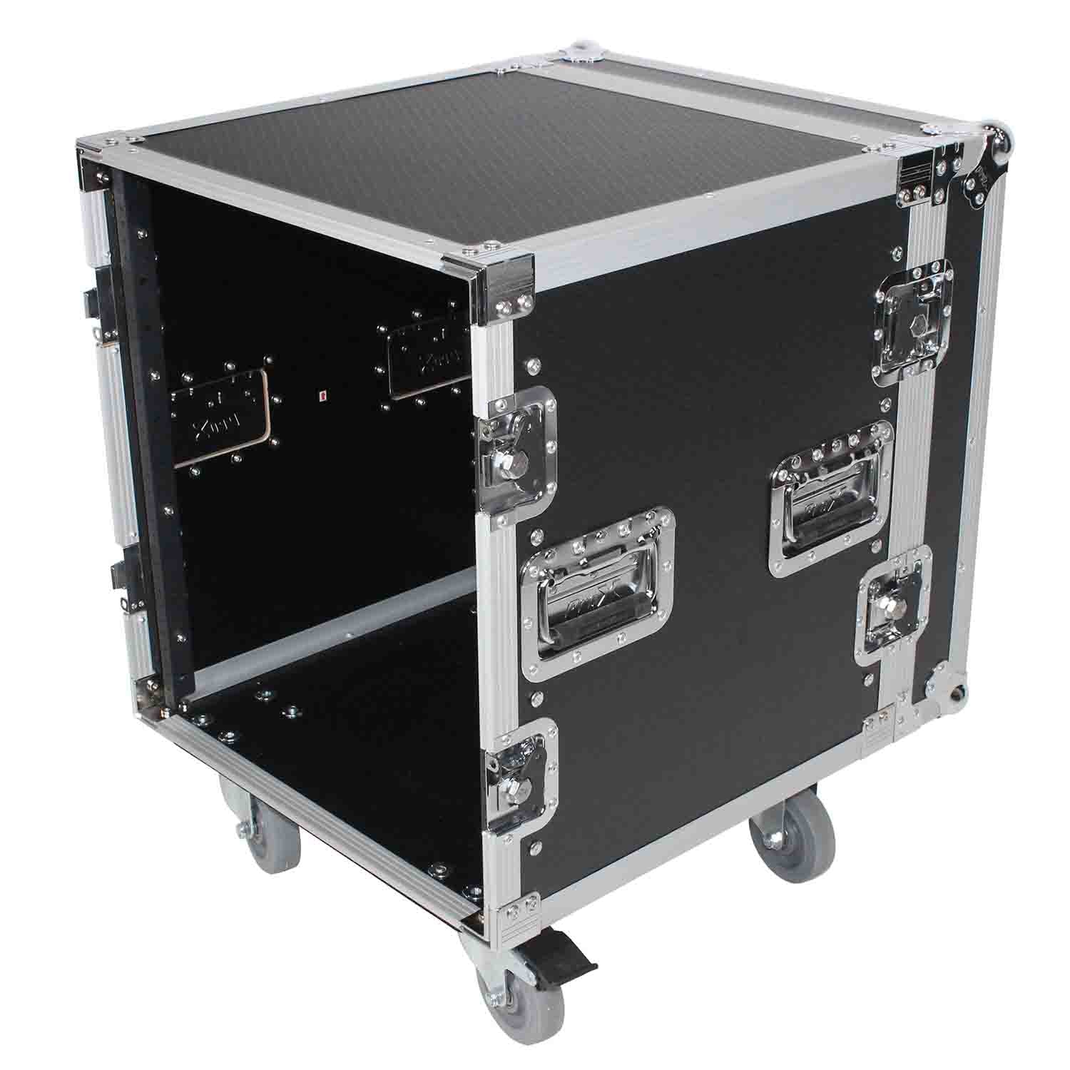 ProX XS-12R18W ,12U Space Amp Rack Mount ATA Flight Case 18 Inch Depth with Casters - Hollywood DJ