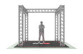 ProX KTP-E1099H Tradeshow Booth 9.42 W X 9.42 L X 9.20 FT H with H Shape Design in center - K SERIES Light Duty - Hollywood DJ
