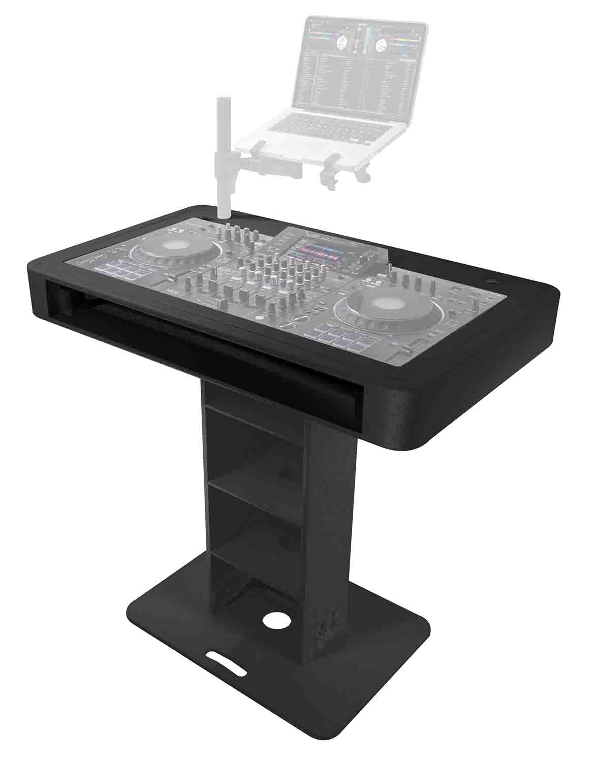 Prox Rev7 Control Tower Podium with Case DJ Package - Black - Hollywood DJ