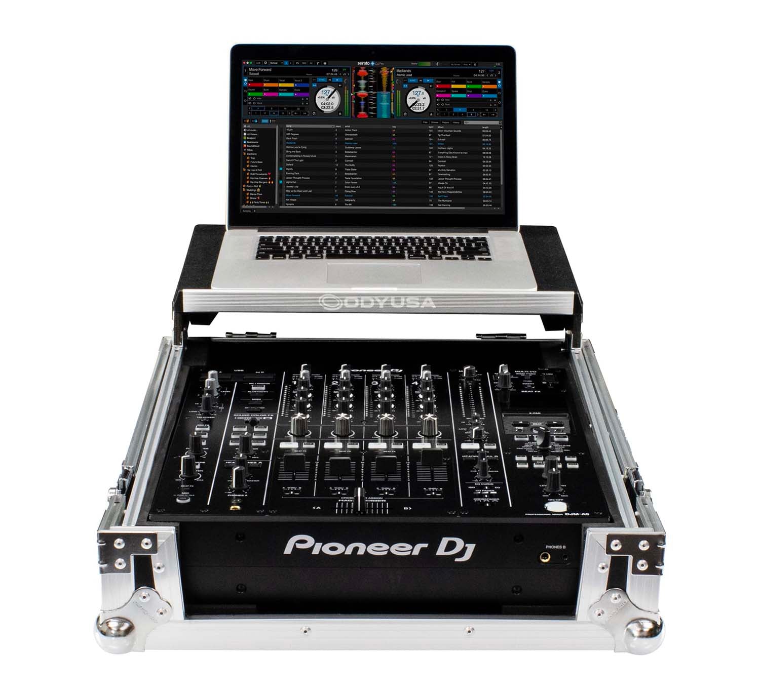 Odyssey FZGSDJMA9 DJ Flight Case with Glide Style Laptop Platform for Pioneer DJ DJM-A9 - Hollywood DJ