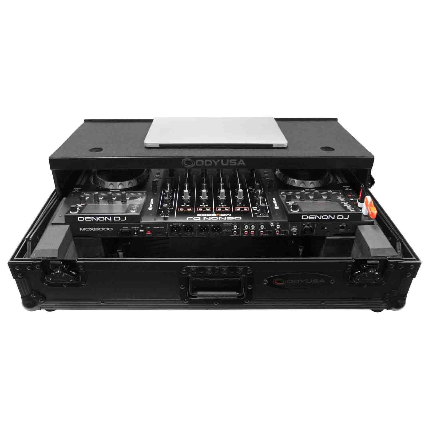 Open Box: Odyssey FZGSMCX8000W2BL Flight Case for Denon MCX8000 DJ Controller - Black - Hollywood DJ