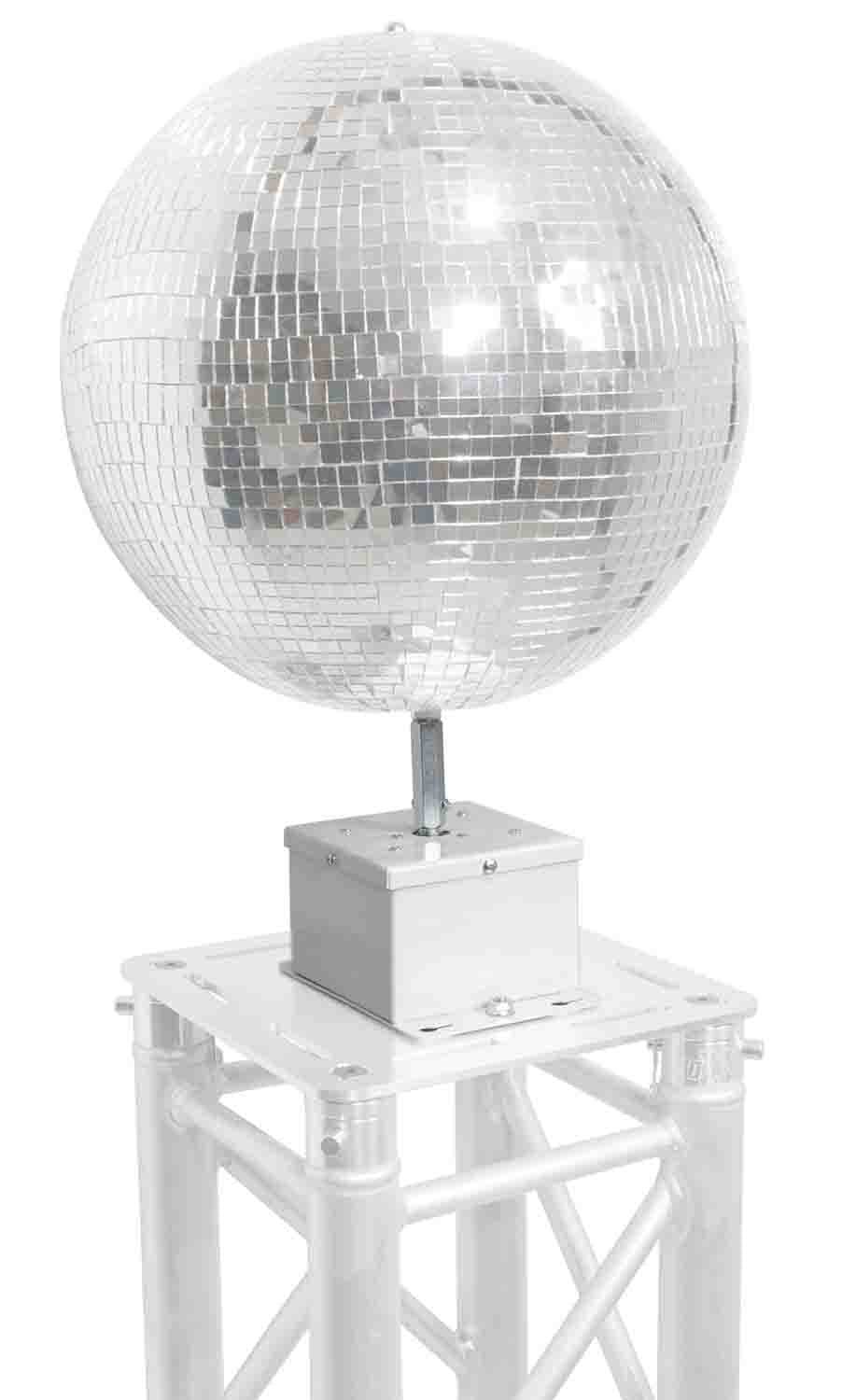 ProX X-MOTOS-WH Motos Universal Mirror Ball Oscillating 1RPM Motor Mounts up to 30" - White Finish - Hollywood DJ