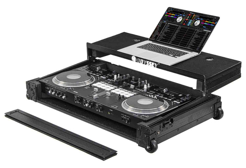 Odyssey 810325 Industrial Board Flight Case for Pioneer DDJ-REV7 Controller with Glide Style Laptop Platform - Hollywood DJ