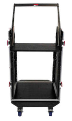 Gator Cases G-TOUR 10X12 PU, 10U Top 12U Side Console Rack Case with Casters - Hollywood DJ