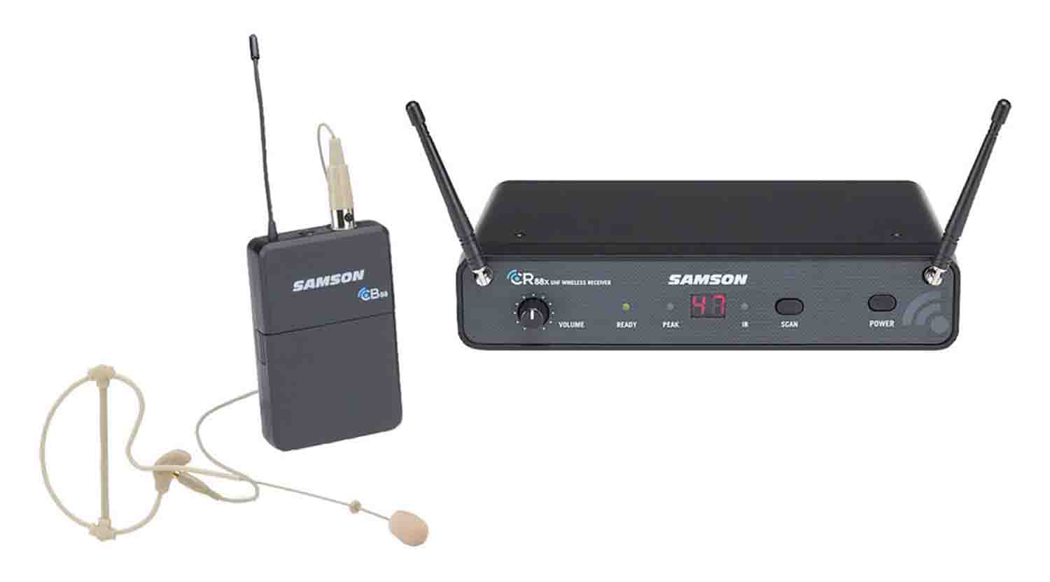 Samson SWC88XBCS-D Concert 88x UHF Wireless System with SE10 Ear Set Microphone - Hollywood DJ