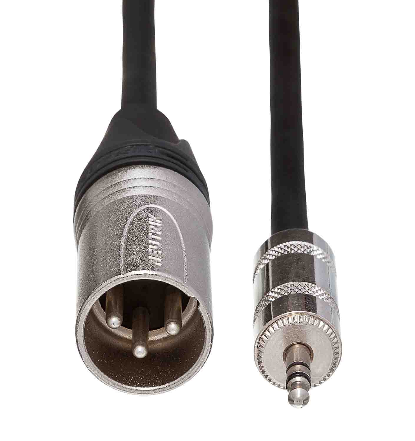Hosa MMX-015, 3.5 mm TRS to Neutrik XLR3M Microphone Cable - 15 Feet - Hollywood DJ