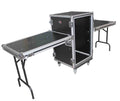 ProX T-18RSPWDT, 18U Vertical Shockproof Rack Case 20 In Deep W-Side Tables and Casters - Hollywood DJ