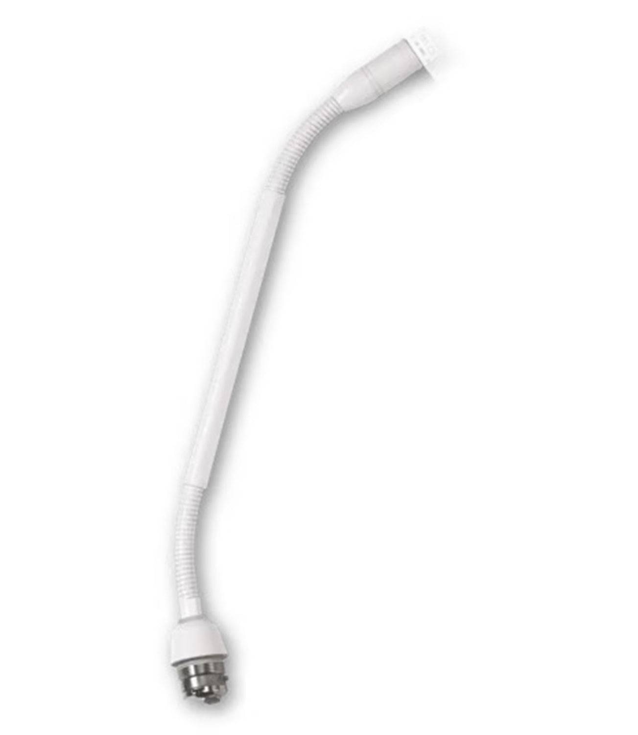 Shure MX410WRLP 10" Gooseneck Microphone with Red Top LED - White - Hollywood DJ