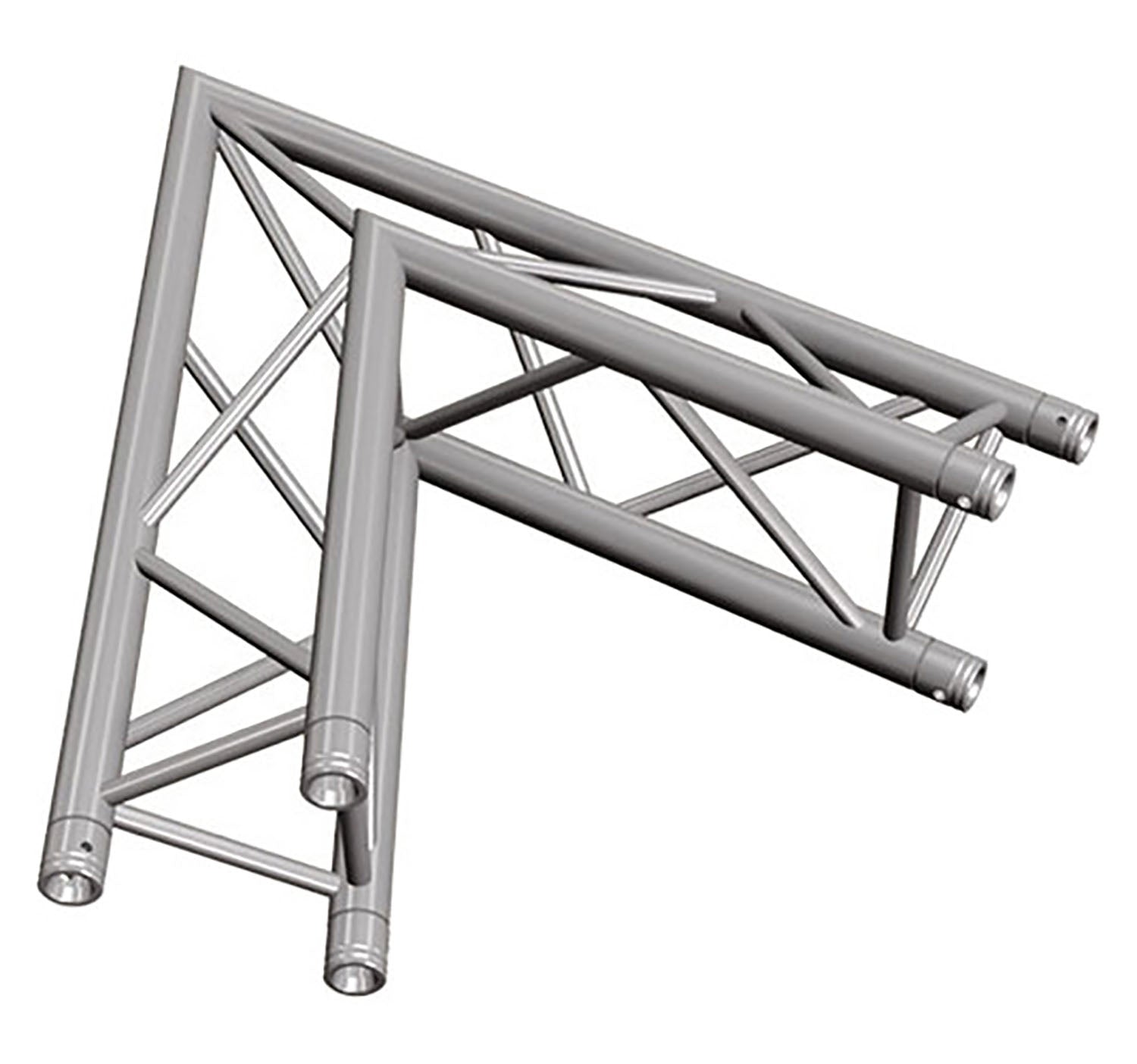 Global Truss TR-4087-O, Two Way 60 Degree Apex Out Corner for F33 Triangular Truss System - 3.28 FT - Hollywood DJ