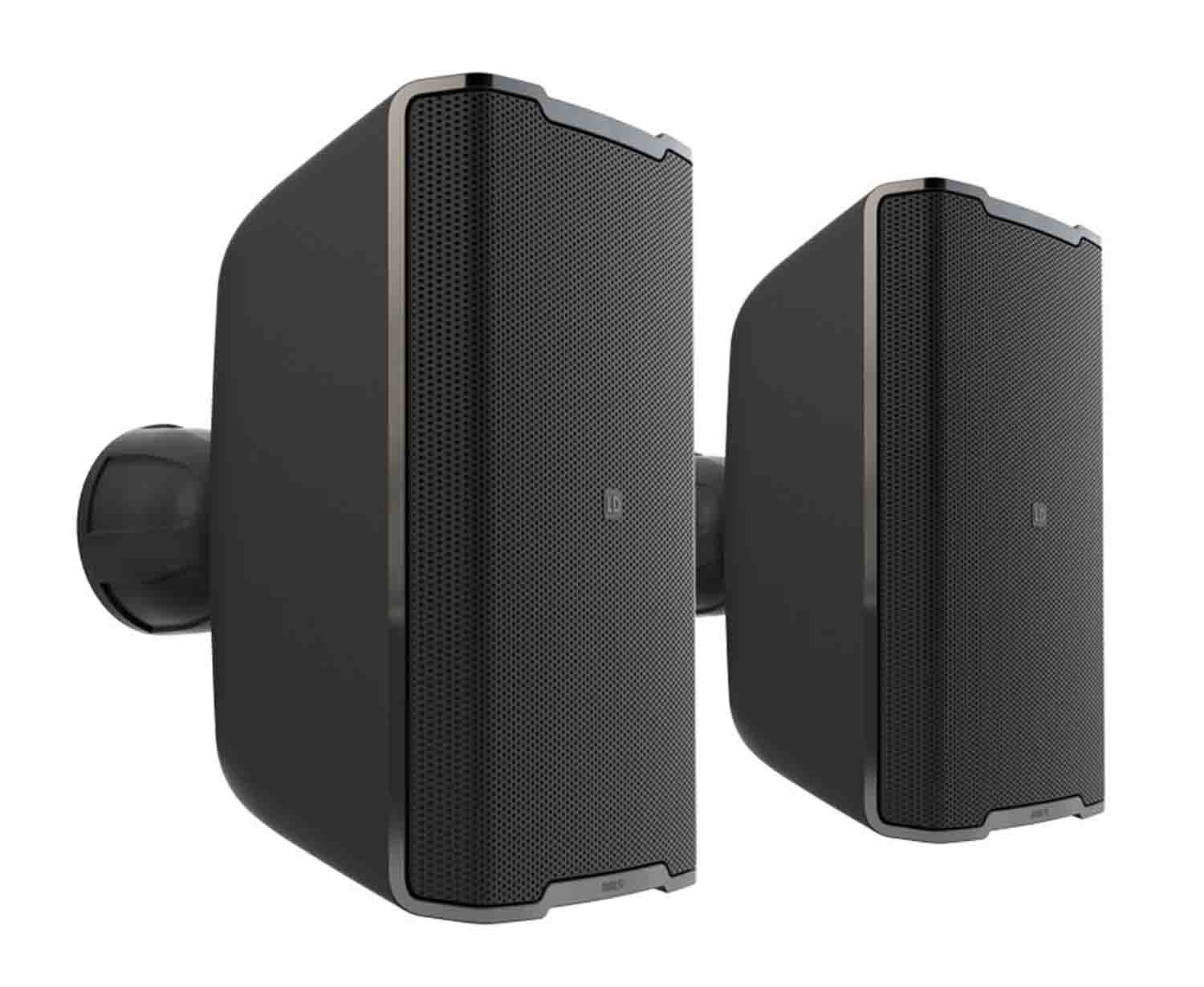 LD Systems DQOR 5 T B, 5" Two-Way Passive In/Out Door Installation Loudspeaker 16 Ohm, 70/100 V - Black, Pair - Hollywood DJ