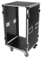 ProX XS-18R18W 18U Space Amp Rack Mount ATA Flight Case with Casters - 18 Inch - Hollywood DJ