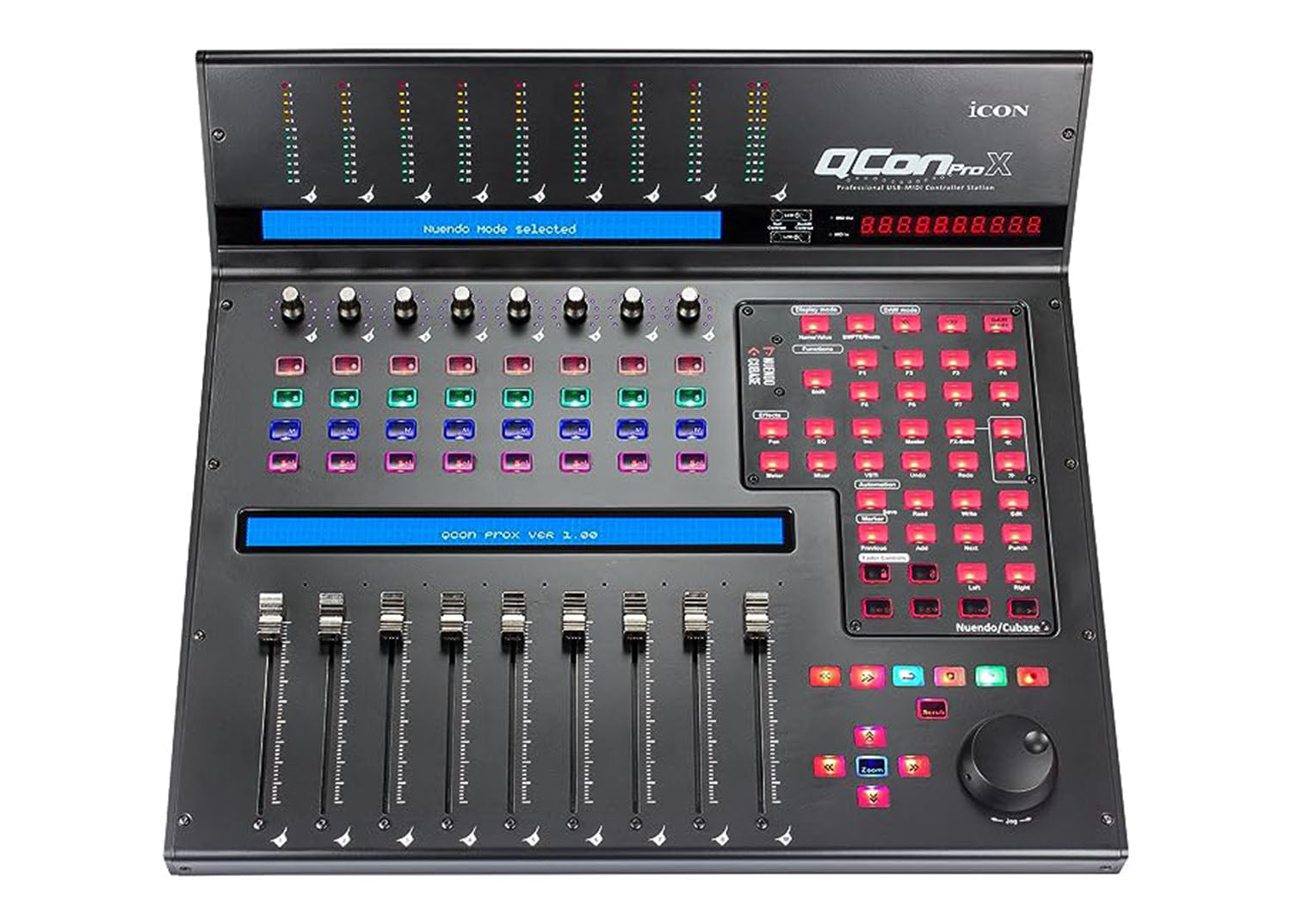 Icon Pro Audio QCONPROX with 9 Full Sized Motorized Faders DAW Control Surface - Hollywood DJ