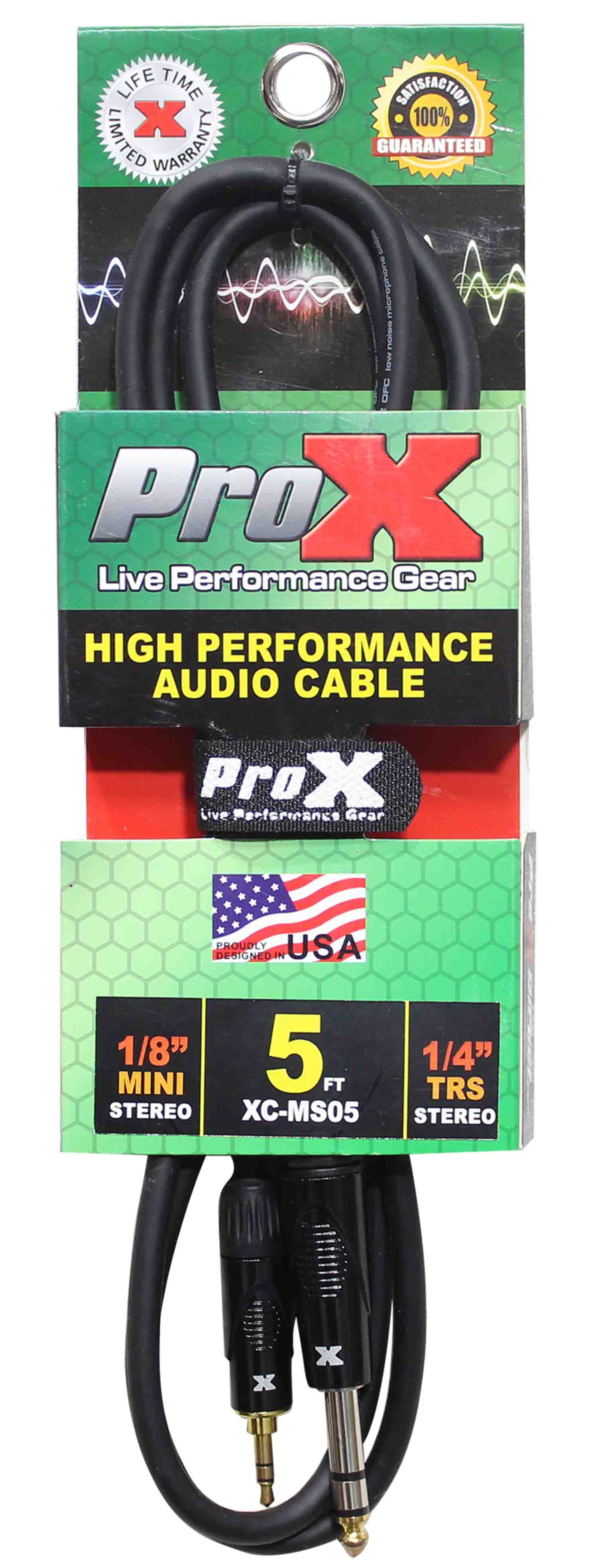 Prox XC-MS05 Balanced TRS-M Mini 1/8" to TRS-M High Performance Audio Cable - 5 Feet - Hollywood DJ