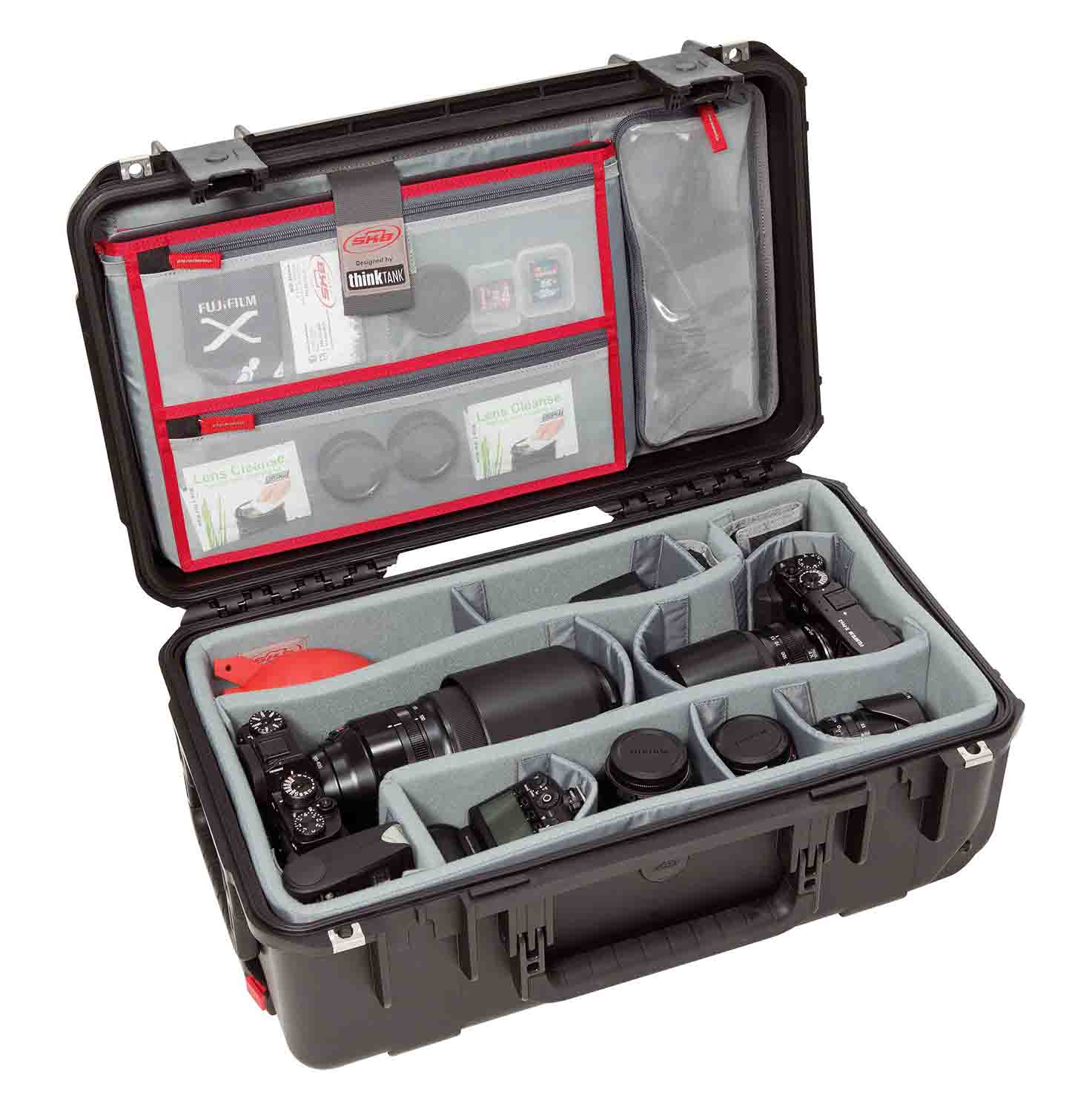 SKB Cases 3i-2011-7DL iSeries 2011-7 Rolling Waterproof Case with Think Tank Dividers and Lid Organizer - Hollywood DJ