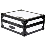 Odyssey FZ1200WTBL Universal Shadow Trim White Flight Case for Turntable - Hollywood DJ