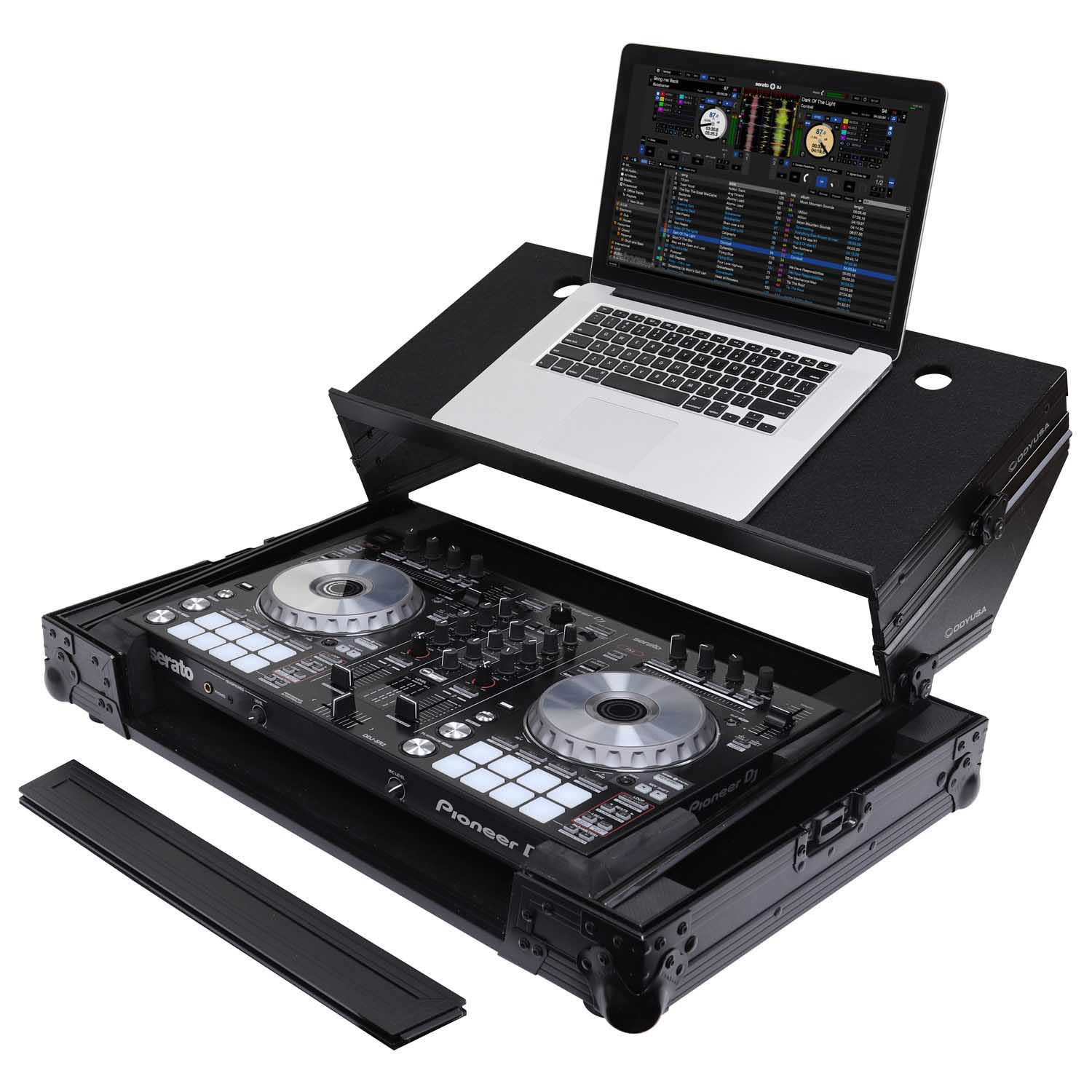 Open Box: Odyssey FZGSADDJSR2BL Flight Case for Pioneer DDJ-SR / DDJ-SR2 DJ Controller with Angle Glide Platform - Black - Hollywood DJ
