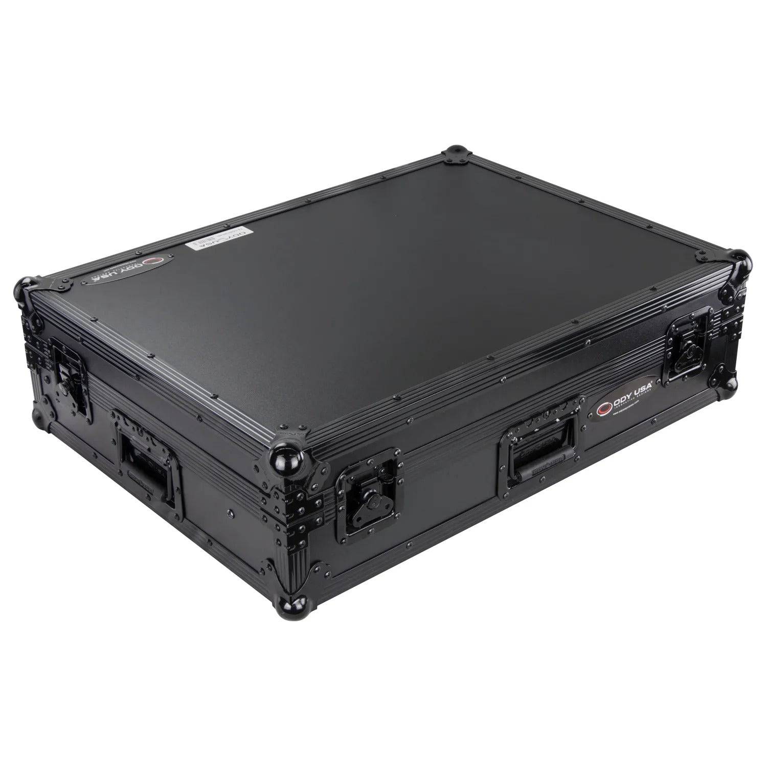 Odyssey FZGSPRIME4BL, Black Denon Prime 4 Flight Case with Glide Platform - Hollywood DJ