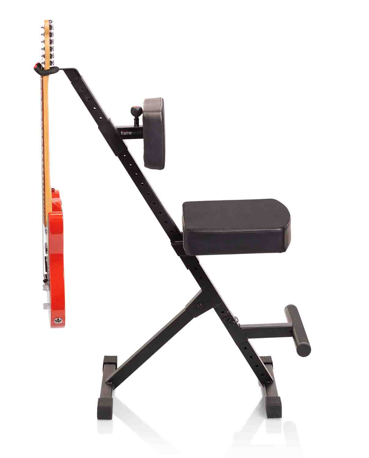Gator Frameworks GFW-GTR-SEATDLX Deluxe Guitar Seat with Rear Guitar Hanger - Hollywood DJ