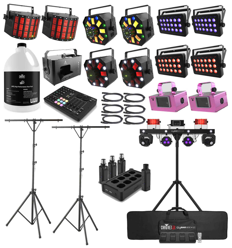 Chauvet ILS Effect Package Deal with Lighting System, Lasers, Tripod S