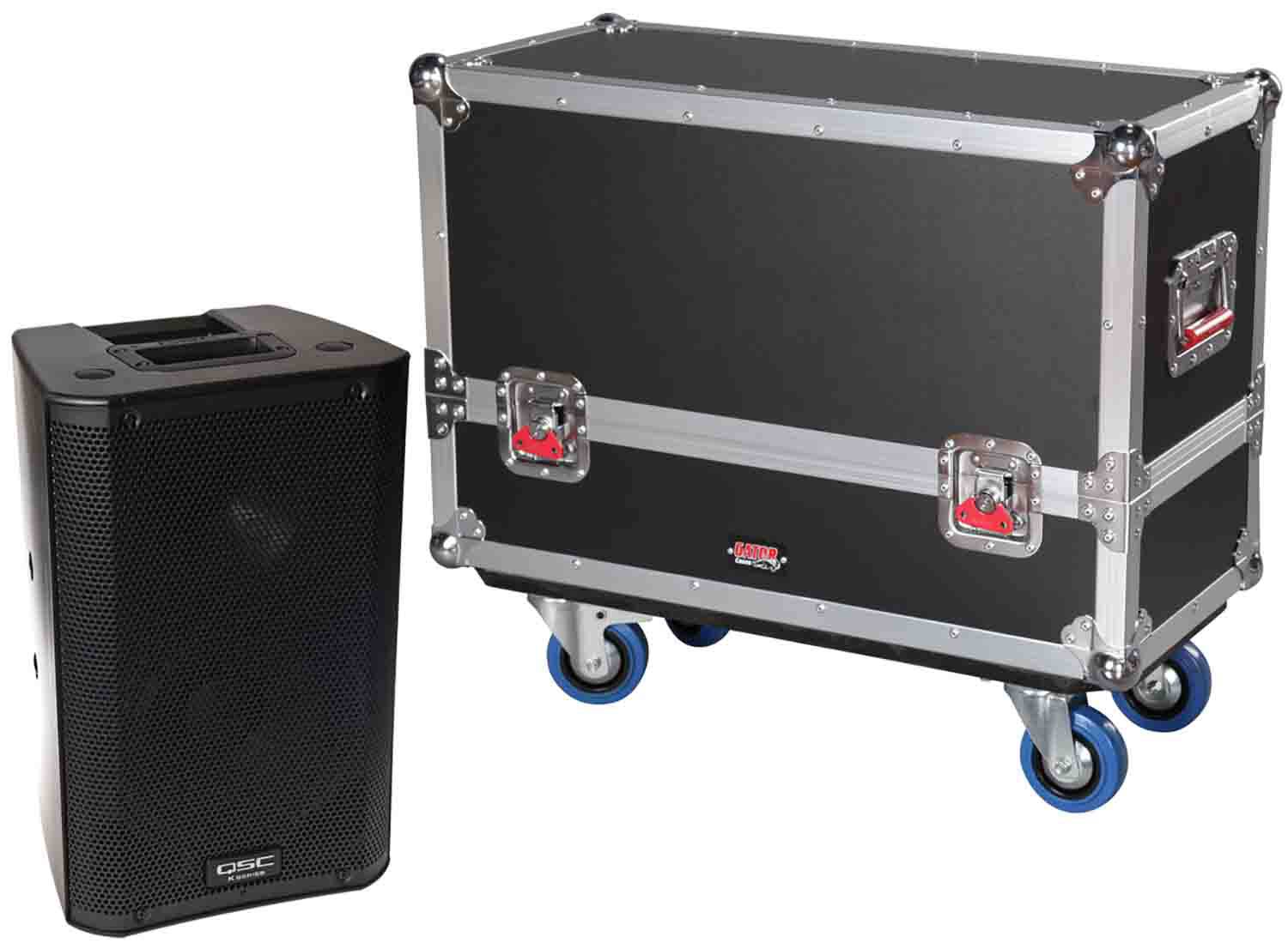 Gator Cases G-TOUR SPKR-2K8 Tour Style Transporter Case Two K8 Speakers - Hollywood DJ