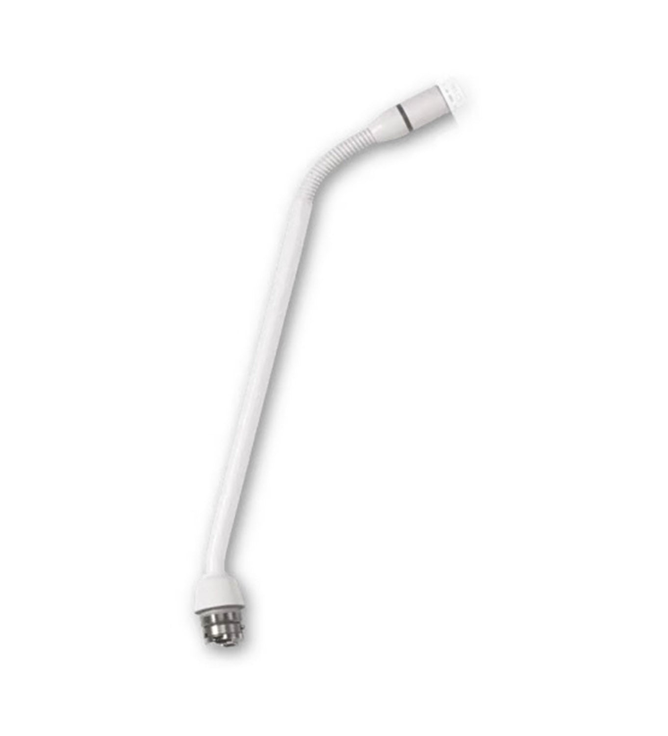 Shure MX410WRLP 10" Gooseneck Microphone with Red Top LED - White - Hollywood DJ