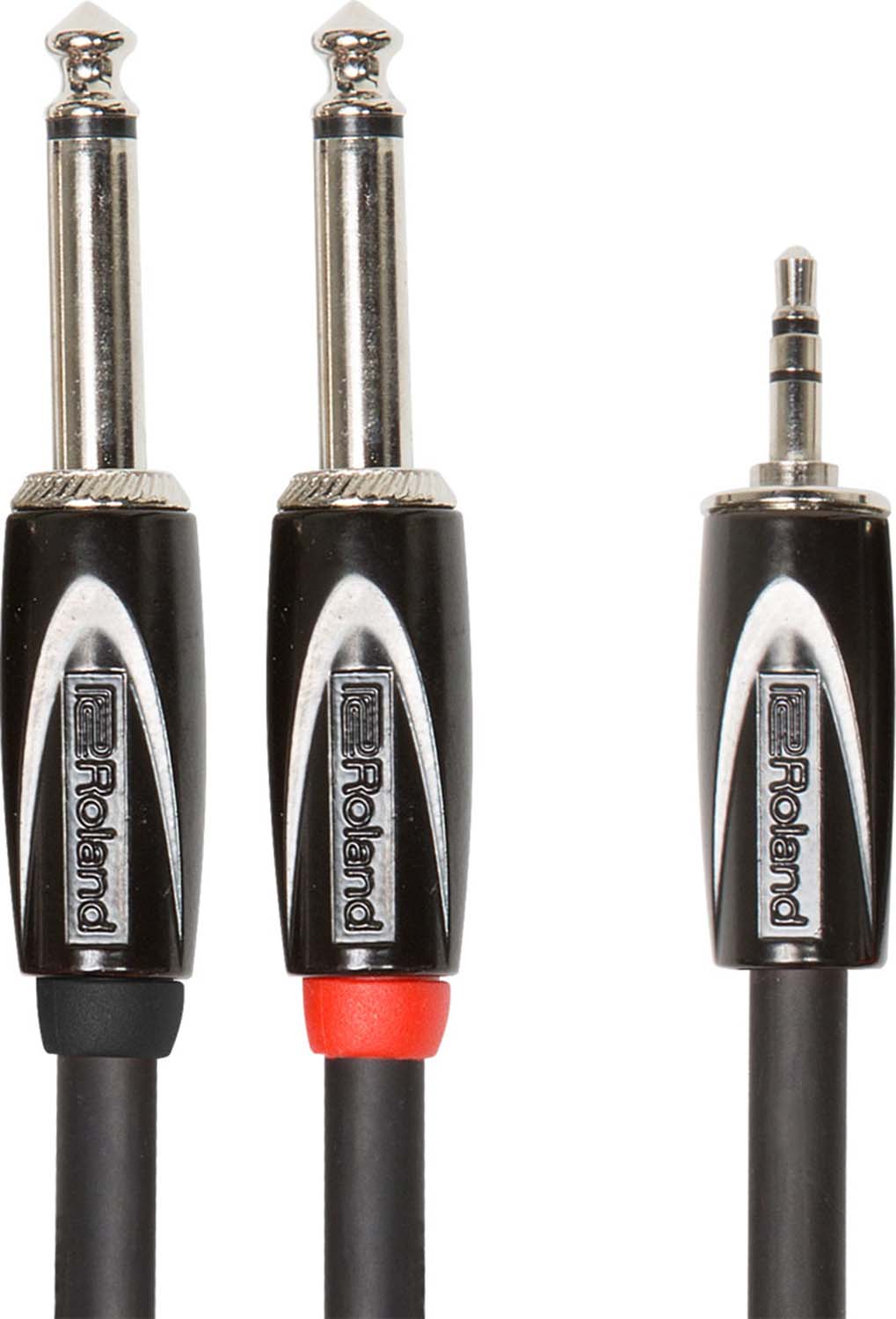 Roland RCC-15-3528, 15 Feet Long 1/8 Inch TRS to two 1/4 Inch Black Series Interconnect Cable - Hollywood DJ