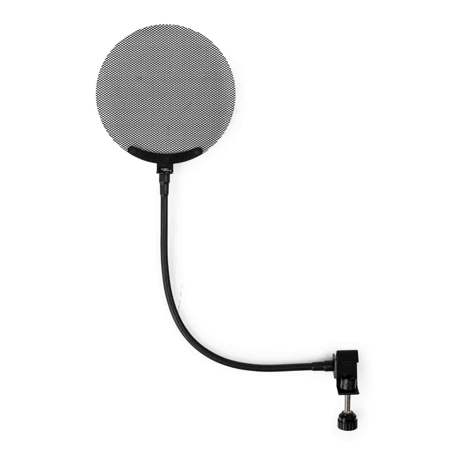 Gator Frameworks GFW-POPFILTER-MTL Metal Screen Pop Filter with 12.4-Inch Gooseneck - Hollywood DJ