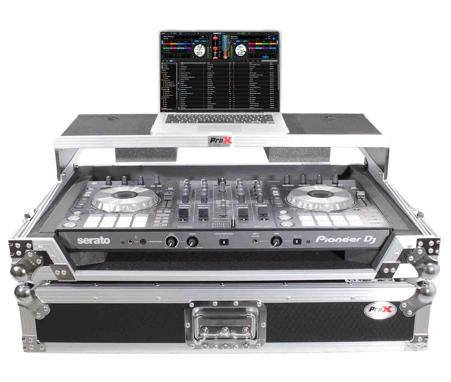 ProX XS-UXLTMK2 DJ Flight Road Case for Medium Size DJ Controllers with Sliding Laptop Shelf - Hollywood DJ