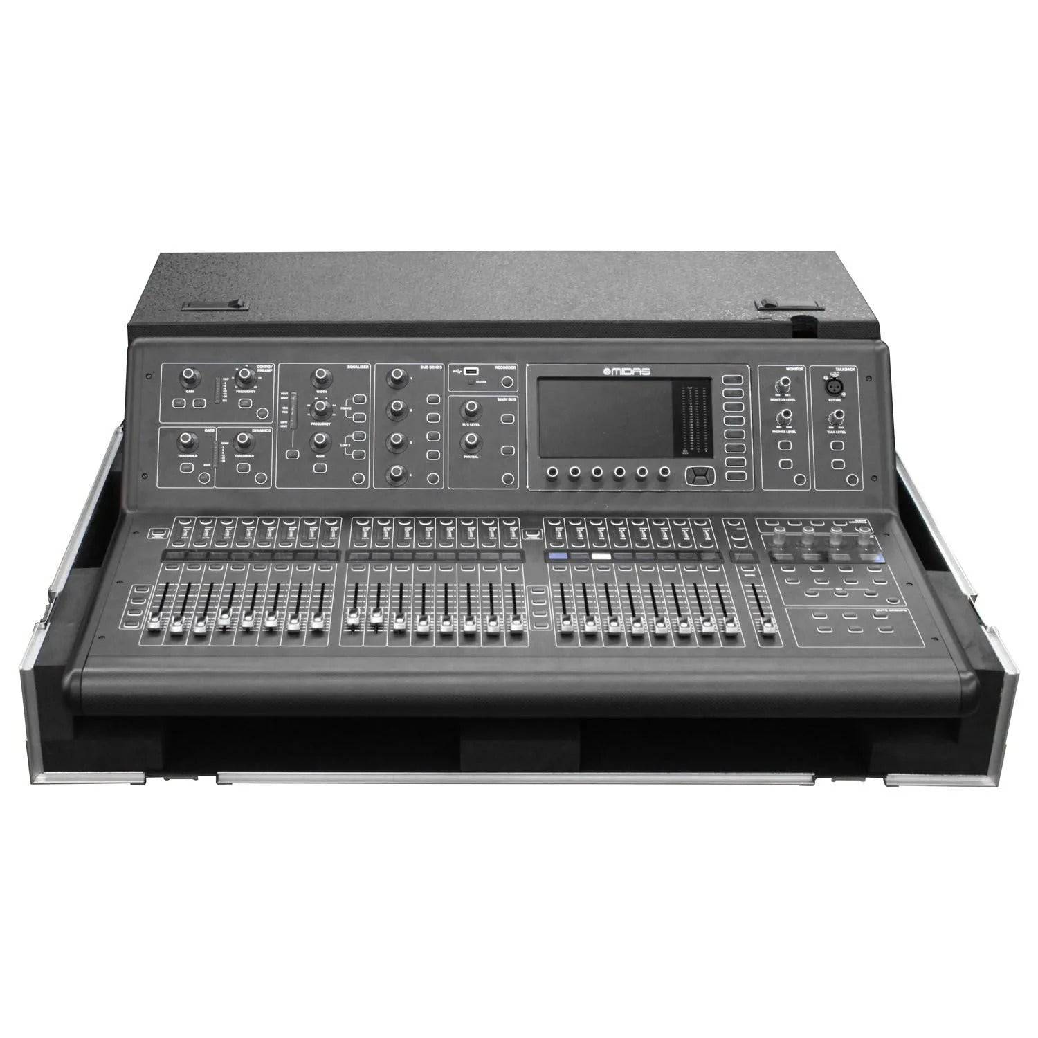 Odyssey FZMIDM32DHW, Midas M32 Mixing Console Flight Case With A Doghouse Cable Cover And Wheels - Hollywood DJ