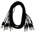 Prox XC-8PP10 Unbalanced 8 Ch 1/4" TS to 1/4" TS Mono Male Snake - 10 Feet - Hollywood DJ