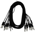 Prox XC-8PP10 Unbalanced 8 Ch 1/4" TS to 1/4" TS Mono Male Snake - 10 Feet - Hollywood DJ