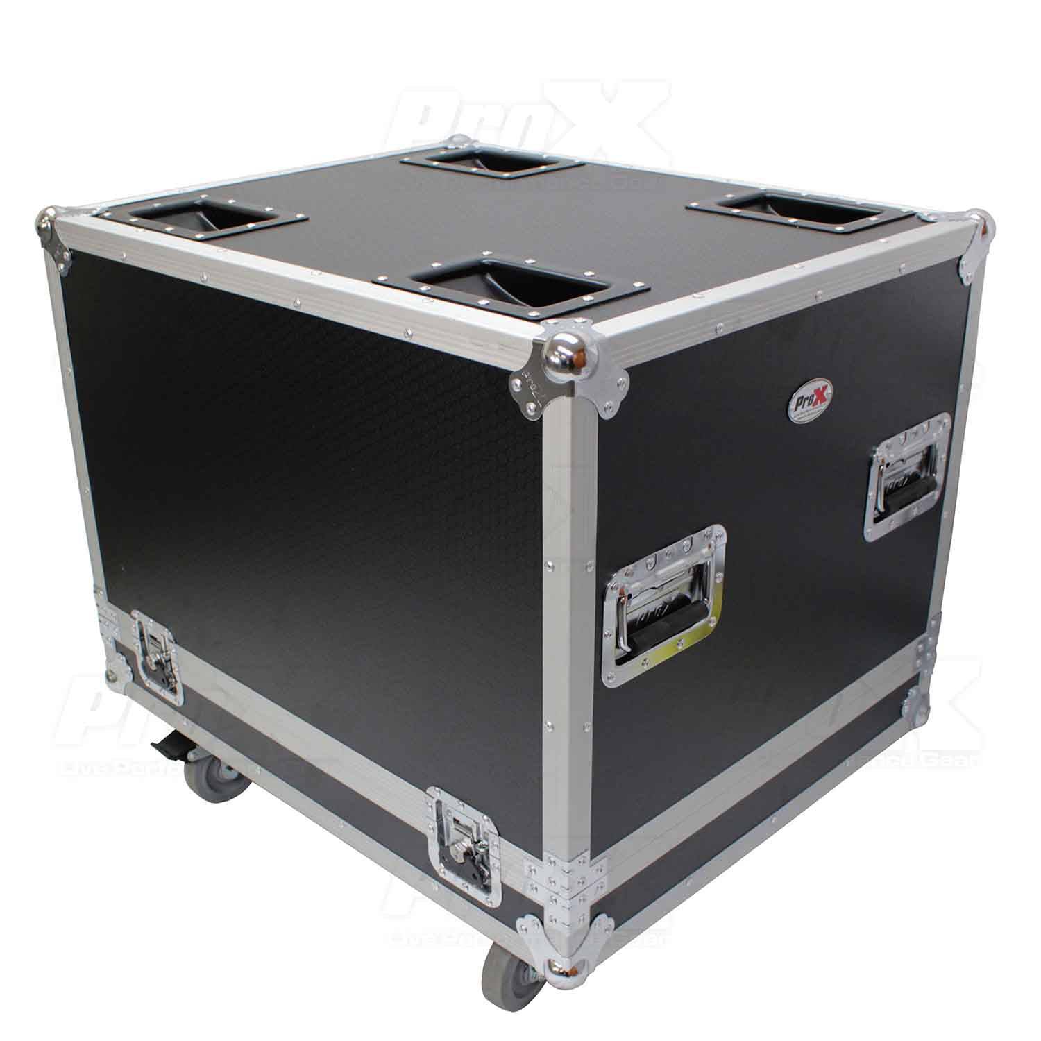 ProX X-RCF-SUB9004AS Subwoofer Flight Case for RCF SUB 9004-AS with 4" Wheels - Hollywood DJ