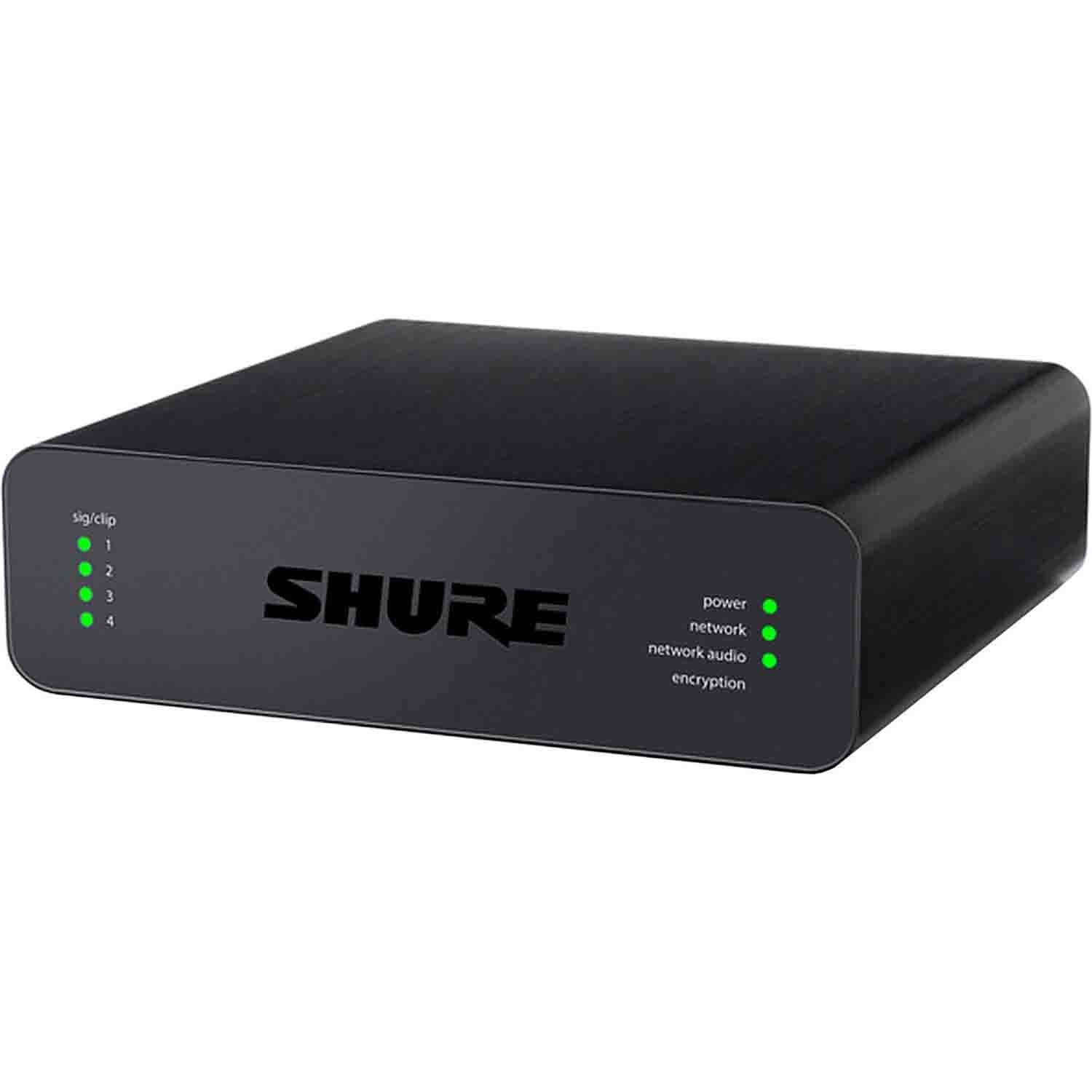 Shure ANI4OUT-BLOCK 4-Output Mic/Line Dante Audio Network Interface - Block Connectors - Hollywood DJ