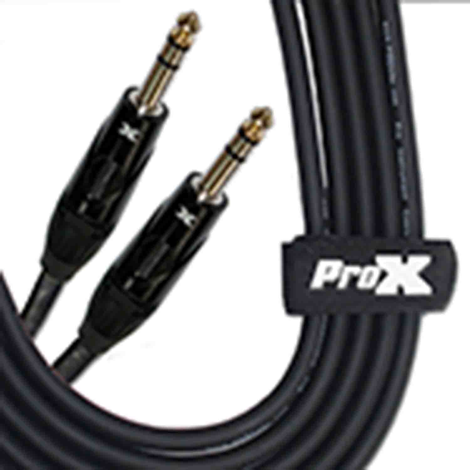 Prox XC-TRS25 Balanced 1/4" TRS-M to TRS-M High Performance Audio Cable - 25 Feet - Hollywood DJ