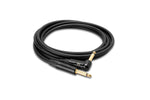 Hosa CGK-010R, Neutrik Straight to Right-Angle Edge Guitar Cable - 10 feet Hosa