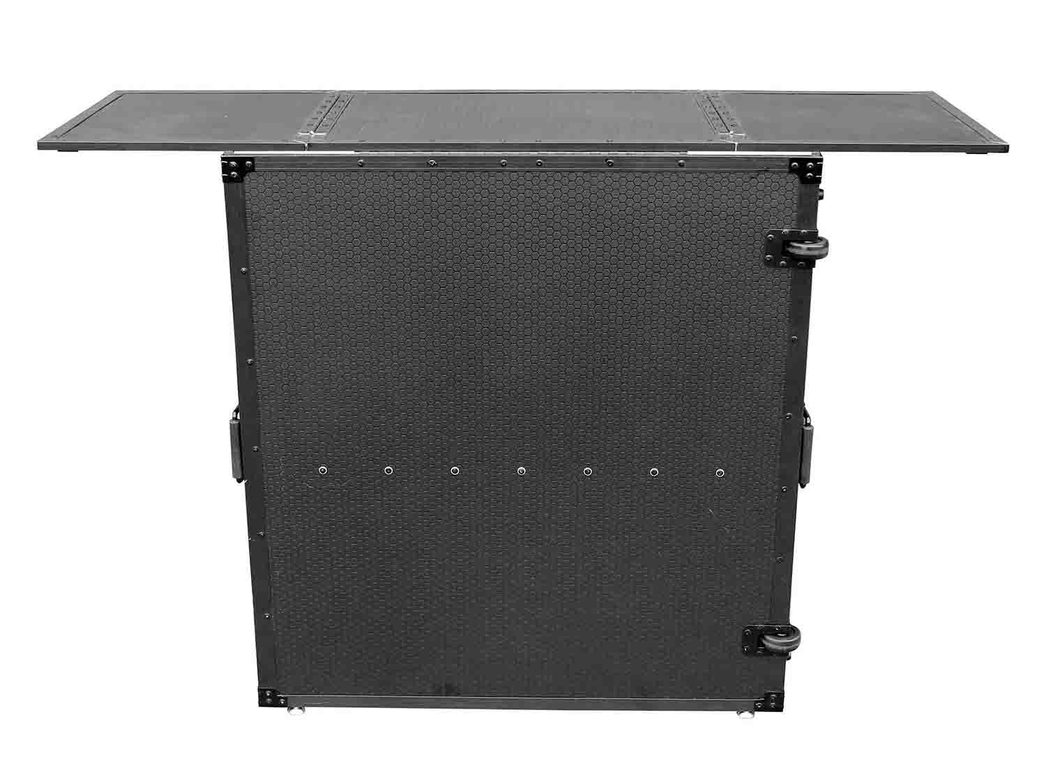 ProX XS-DJSTNBL Transformer Series DJ Folding Workstation Table with Wheels - Black on Black - Hollywood DJ